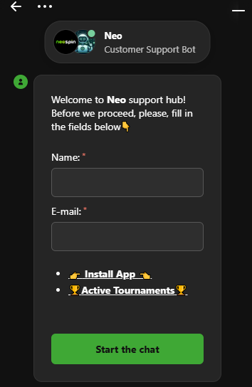 Neospin payout channels graphic